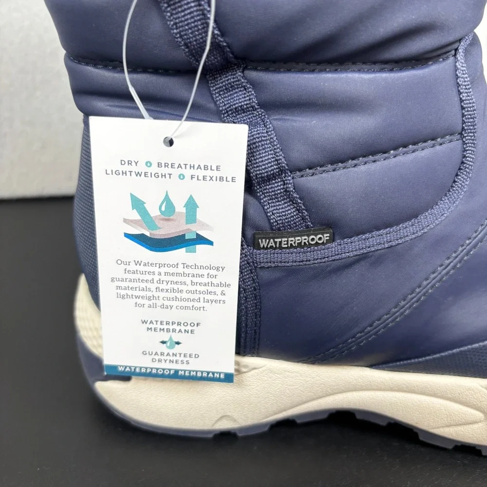 Baretraps Darra Womens Navy Blue Waterproof Winter Snow Boots Size 10M New Shoes